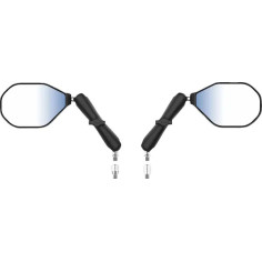 Tough-mirror Kit With M10-1.25 Bases-reverse Adapter - Long Arm Black, Powder-coated