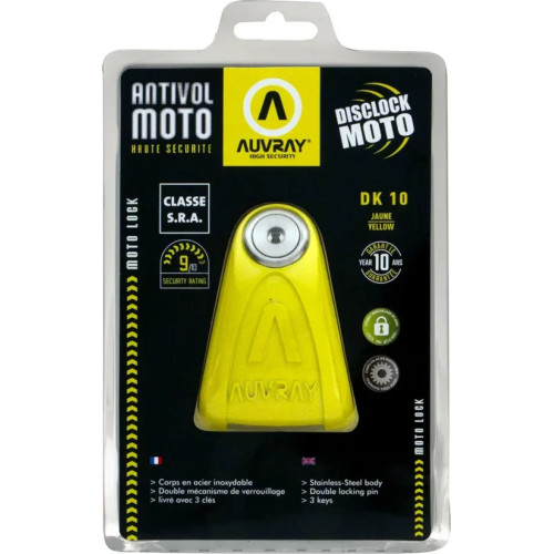 Disk Lock Dk10 Black, Yellow
