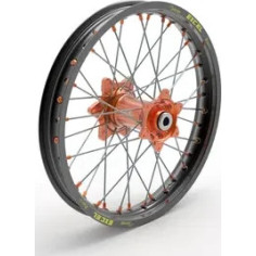 Elite Mx-en Wheel, Silver Spokes Black, Orange, Silver