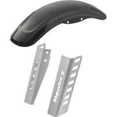 Front Fender Street With Fork Guards Black, Silver