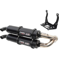 Stage 5 Dual Slip-on Muffler Black, Brushed, Cerakote