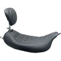 Wide Tripper Solo Seat With Removable Driver Backrest Black