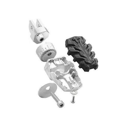 Evolution Footrest Black, Silver