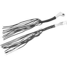 Leather Lever Fringe Black