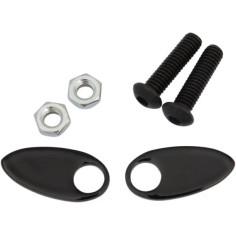 Rear Turn Signal Cover Plates Black