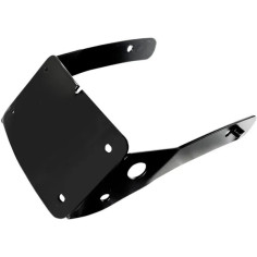 Curved License Plate Holder Black, Powder-coated