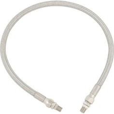 Universal Stainless Steel Braided Oil Line Silver