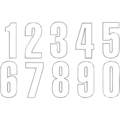 Three Series Numbers White
