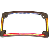 All-in-one License Plate Frame Amber, Red, White