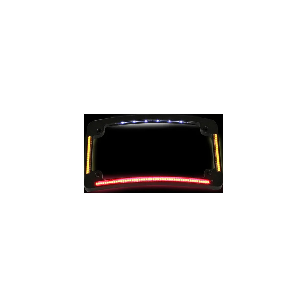 All-in-one License Plate Frame Amber, Red, White