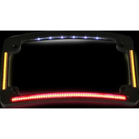 All-in-one License Plate Frame Amber, Red, White
