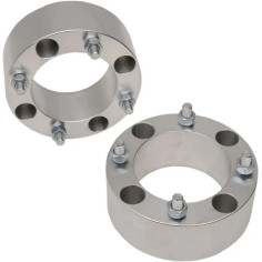 Wheel Spacers With Studs Silver