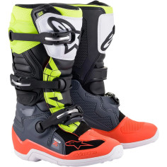 Youth Tech 7s Boots Black, Red, Yellow