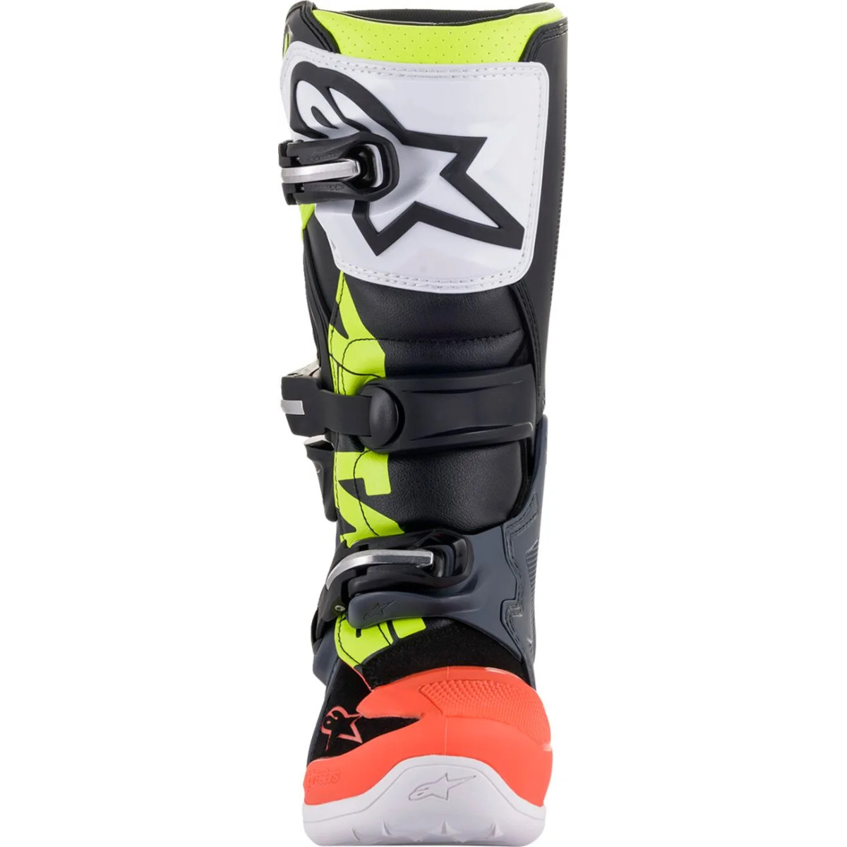 Youth Tech 7s Boots Black, Red, Yellow