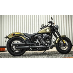 3 Muffler Slip-on Duals For Softails Black