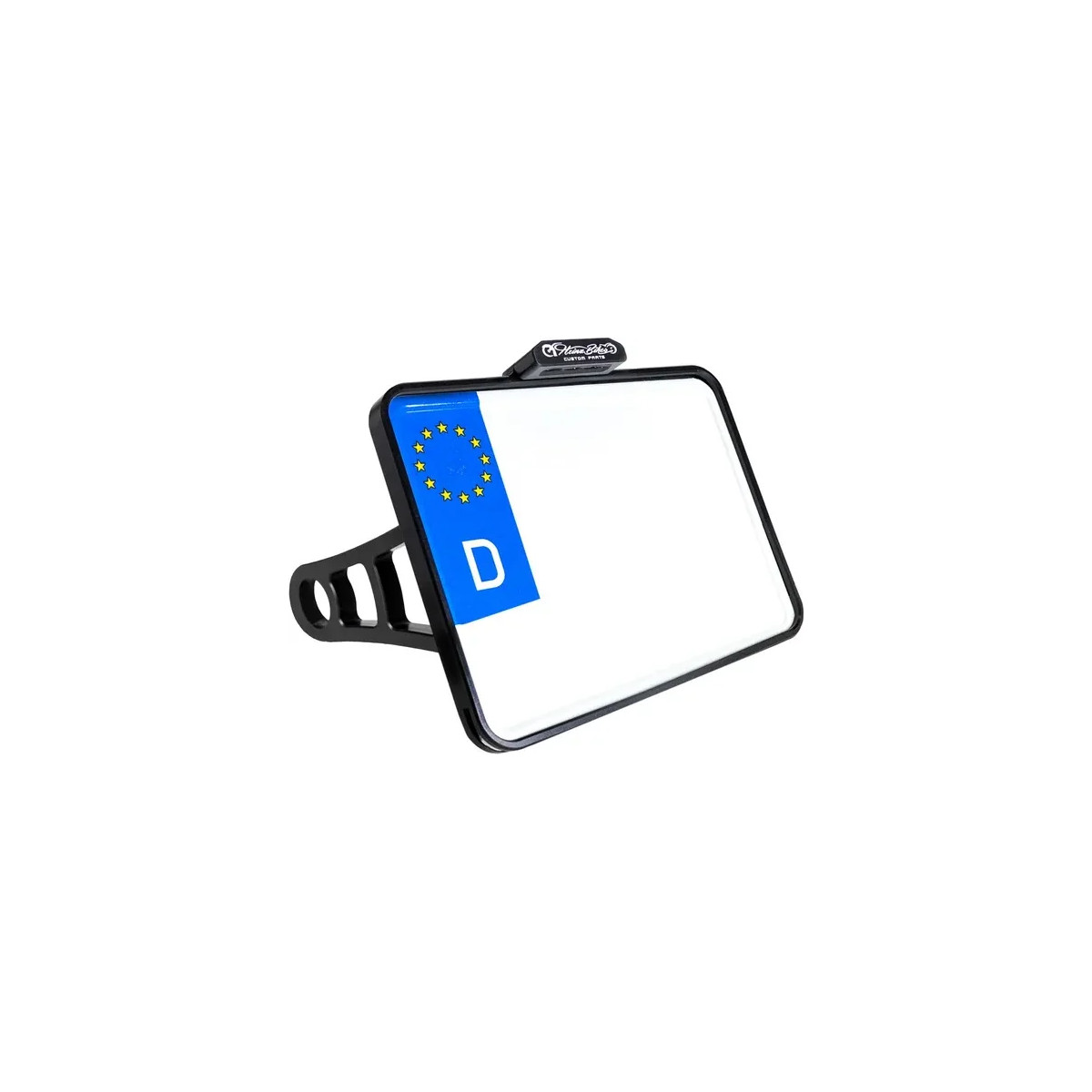 Side Mount License Plate Holder Black