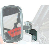 Side Mirror Adapter With Flat Mountable Option For Polaris Pro-fit Roll Cages Black