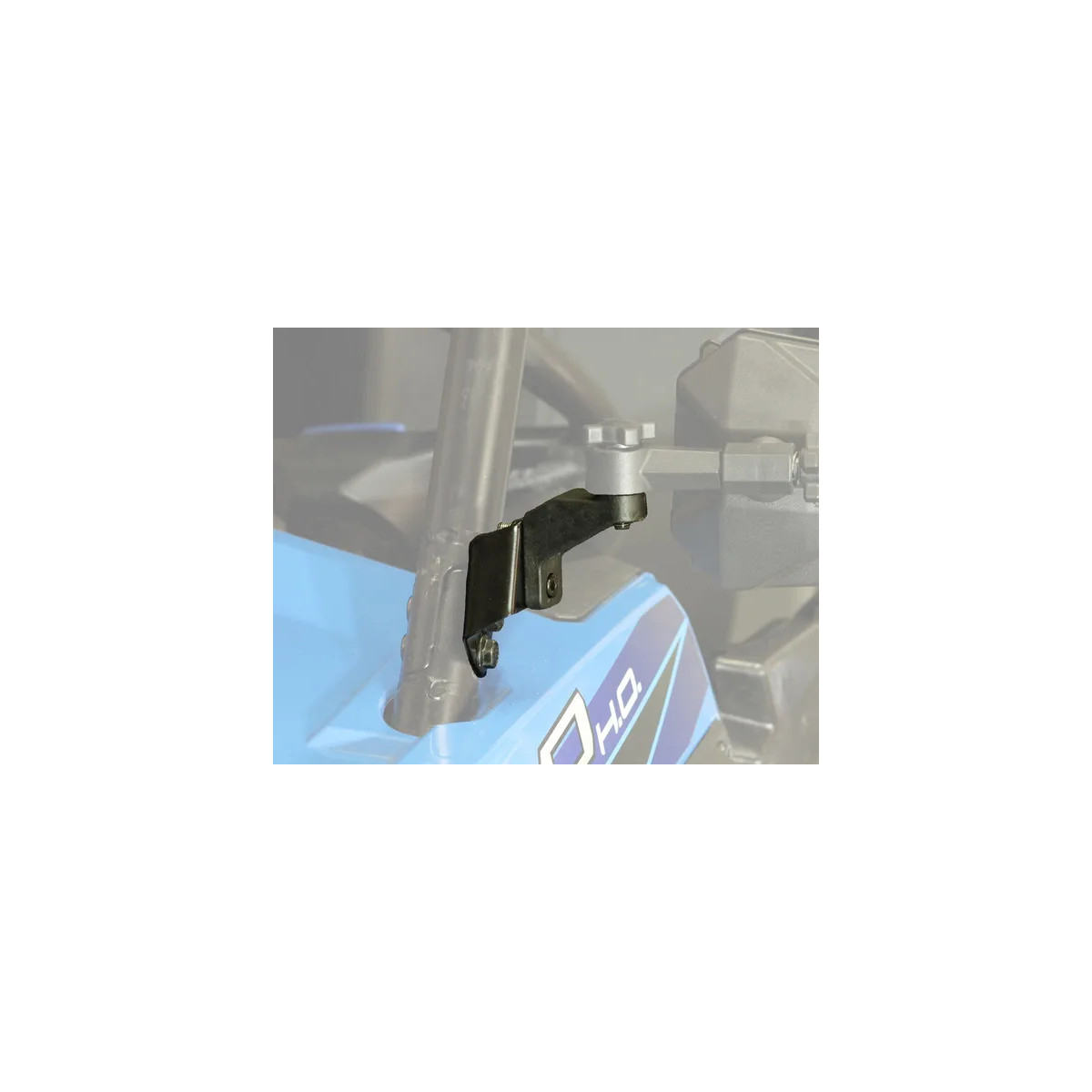 Side Mirror Adapter With Flat Mountable Option For Polaris Pro-fit Roll Cages Black