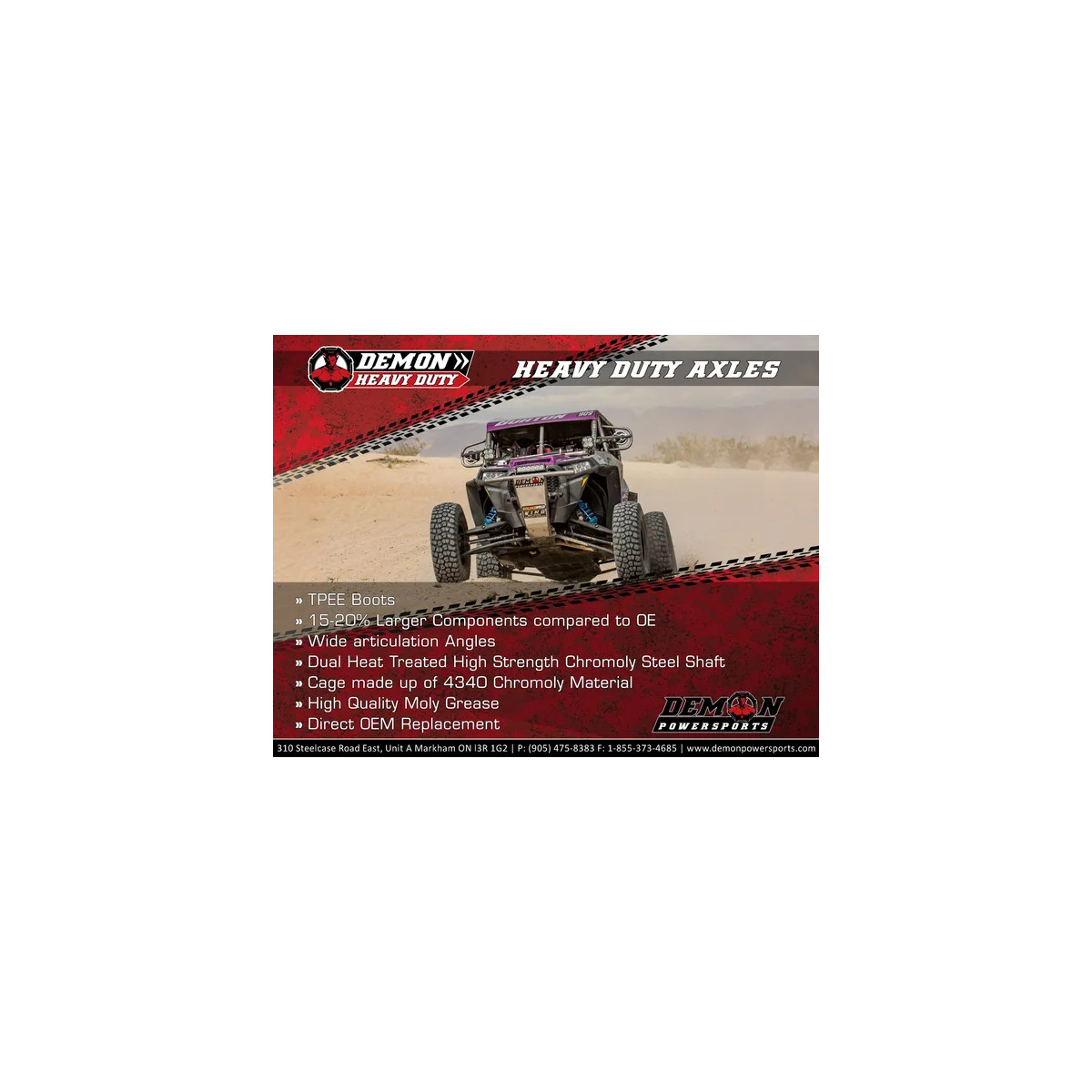 Complete Heavy-duty Axle Black