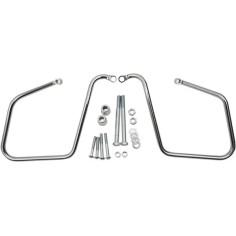 Chrome Saddlebag Support Brackets Silver