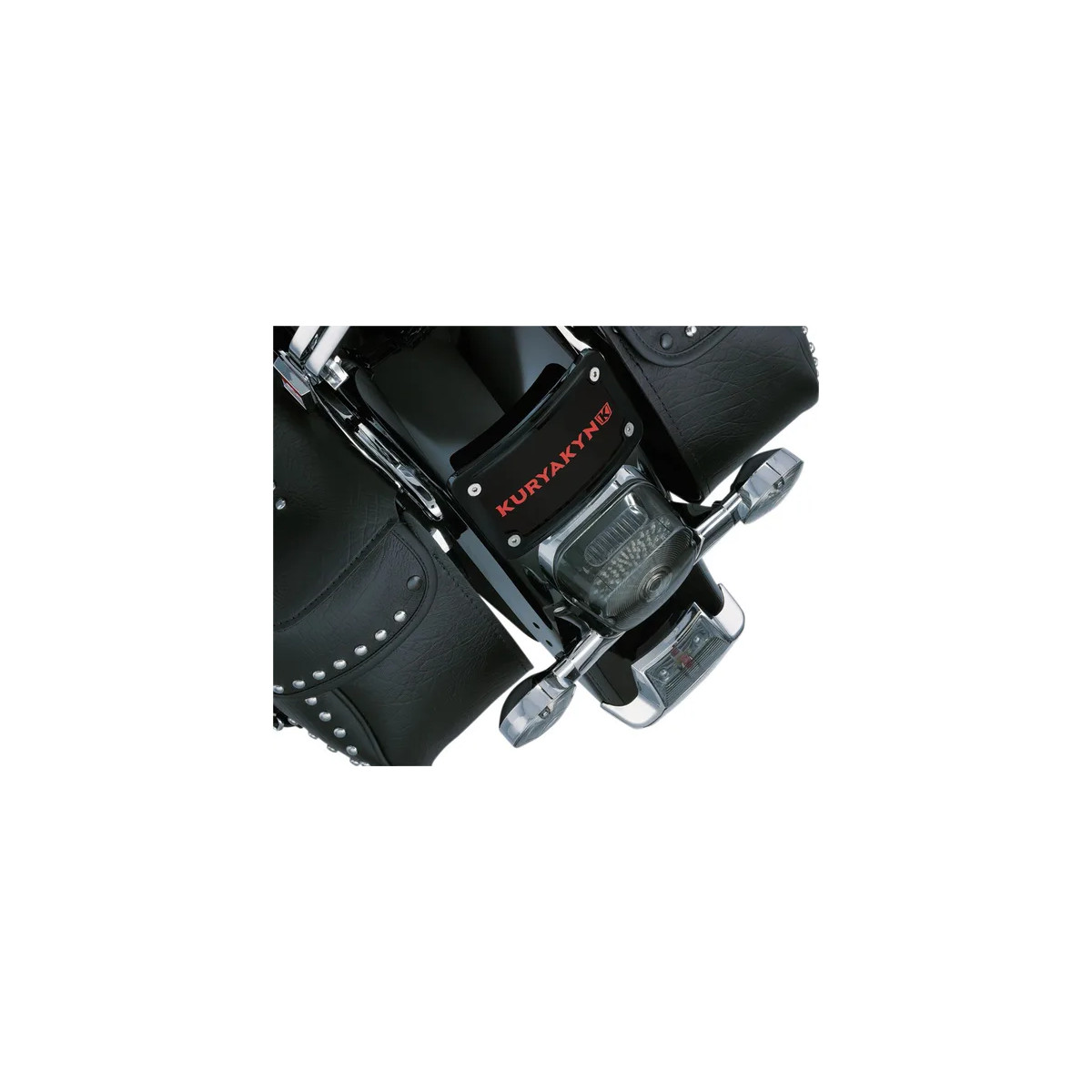 Curved Laydown License Plate Mount With Frame Gloss Black