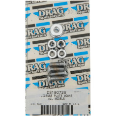 License Plate Mount Bolt Set Silver