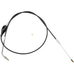 Black Vinyl Braided Handlebar Idle Cable Black
