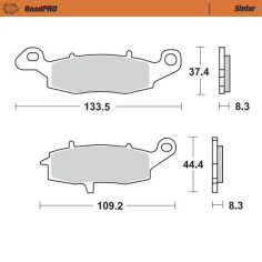 Roadpro Sinder Brake Pad Front