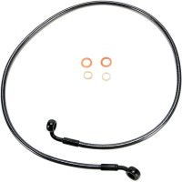 E-z Align Braided Single Disc Front Brake Line Black, Black Pearl