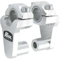 Elite Pivoting Handlebar Risers For 7-8 And 1-1-8 Handlebars Silver