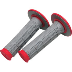 Tapered Dual-compound Grips Gray, Red