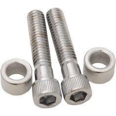 Handlebar Clamp Screws With Spacers Silver