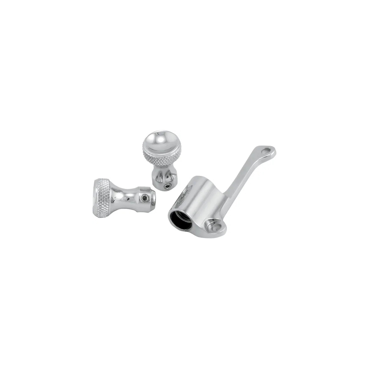 Mikuni Enrichener Cable Relocation Bracket Kit With Knobs Silver