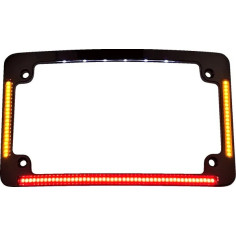 All-in-one License Plate Frame Amber, Red, White