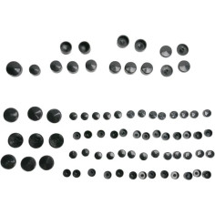 Standard Engine Bolt Cover Kit Black