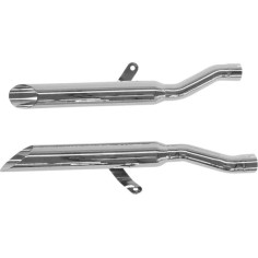 Complete Slip-on Muffler For Metric Cruisers Chrome