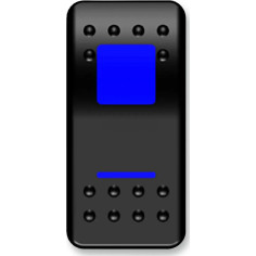 Rocker Switch Black, Blue