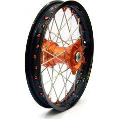 Elite Mx-en Wheel, Silver Spokes Black, Orange, Silver