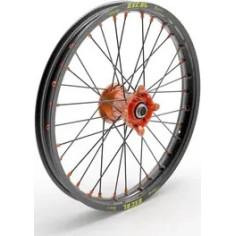 Elite Mx-en Wheel, Black Spokes Black, Orange