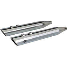 Slash Cut Slip-on Mufflers Chrome