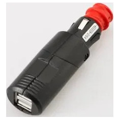 Usb Double Charging Socket With Universal Plug Black