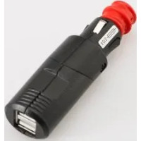 Usb Double Charging Socket With Universal Plug Black