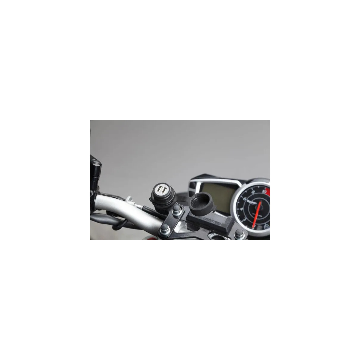 Usb Double Charging Socket With Cable Harness Black