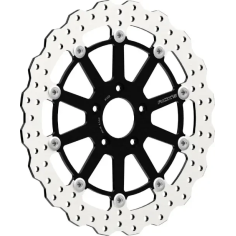 Brake Rotor Floating Wave Desing Black, Silver