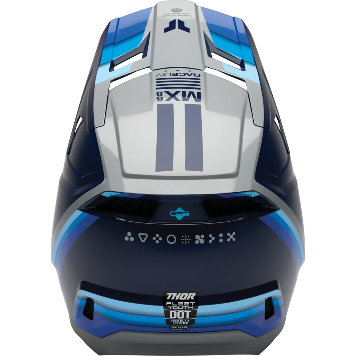 Helmet Fleet Yth Defy Bl-gy M Gray, Blue, Black