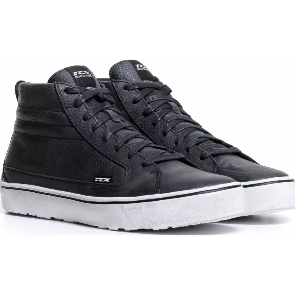 STREET 3 WP MEN'S WATERPROOF MOTORCYCLE SHOES - BLACK/BLACK/WHITE