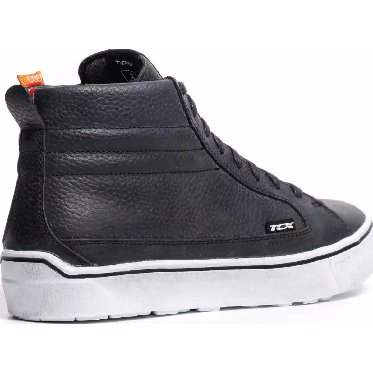 STREET 3 WP MEN'S WATERPROOF MOTORCYCLE SHOES - BLACK/BLACK/WHITE