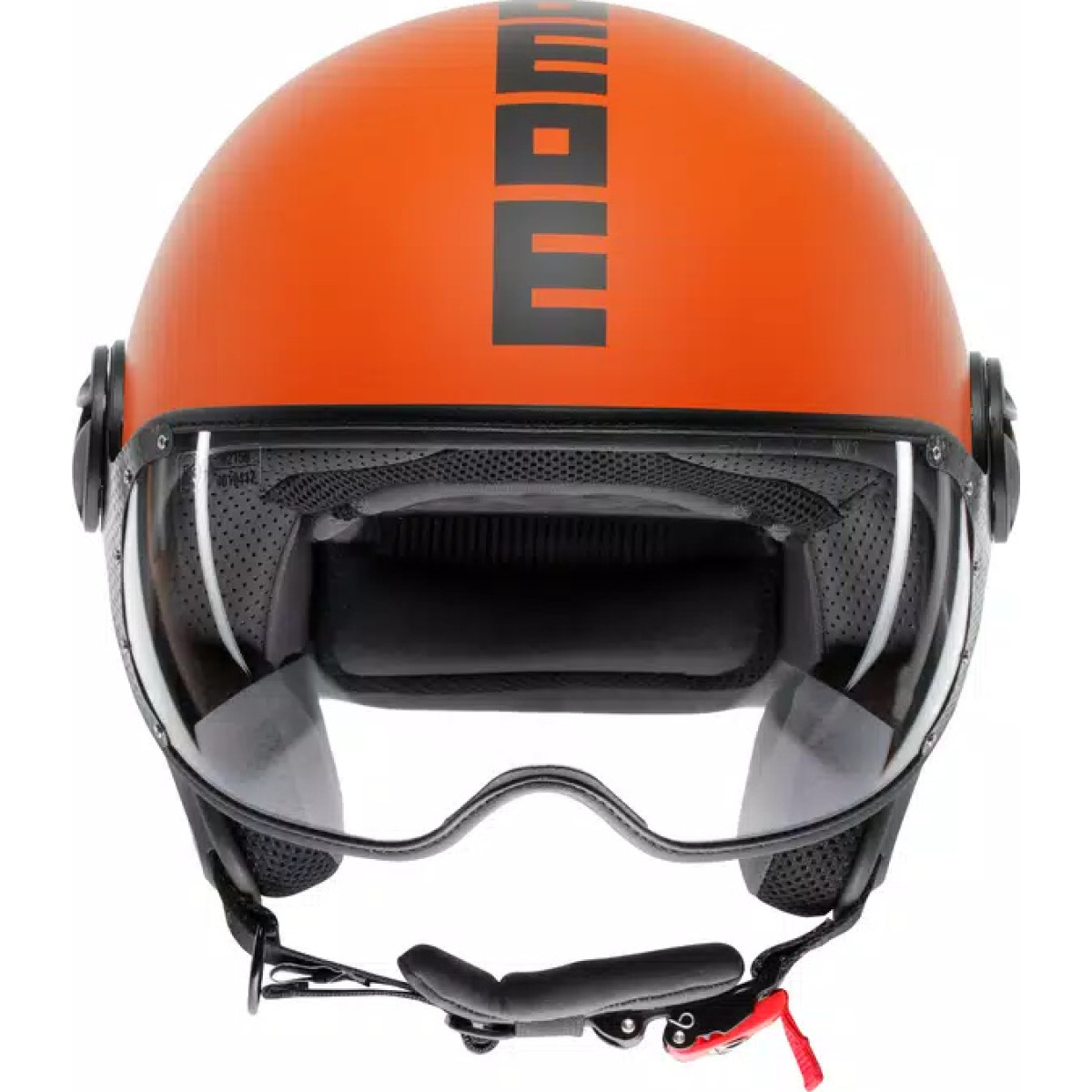 MOMODESIGN FGTR CLASSIC MATT ORANGE / BLACK - JET HELMET WITH VISOR E2206