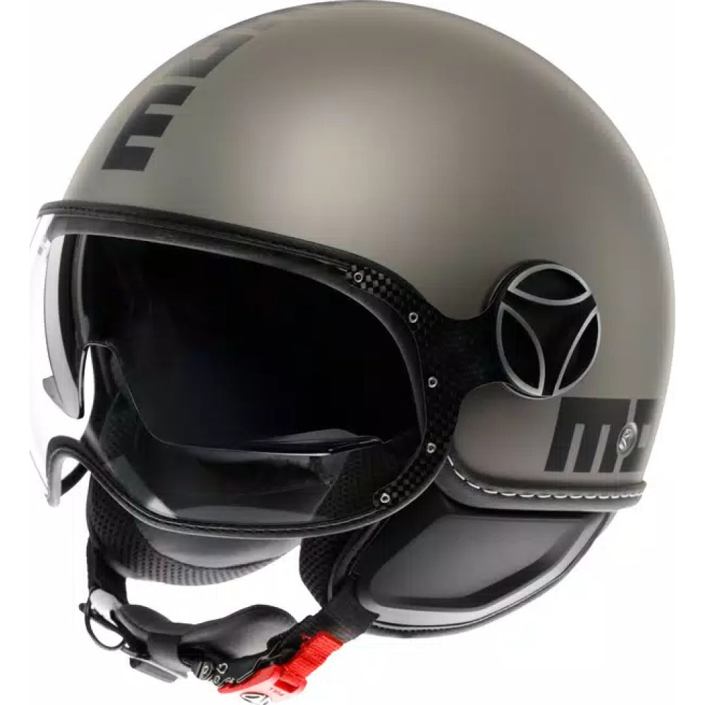 MOMODESIGN FGTR EVO MATT TITANIUM FROST / BLACK - JET HELMET WITH DUAL VISOR E2206