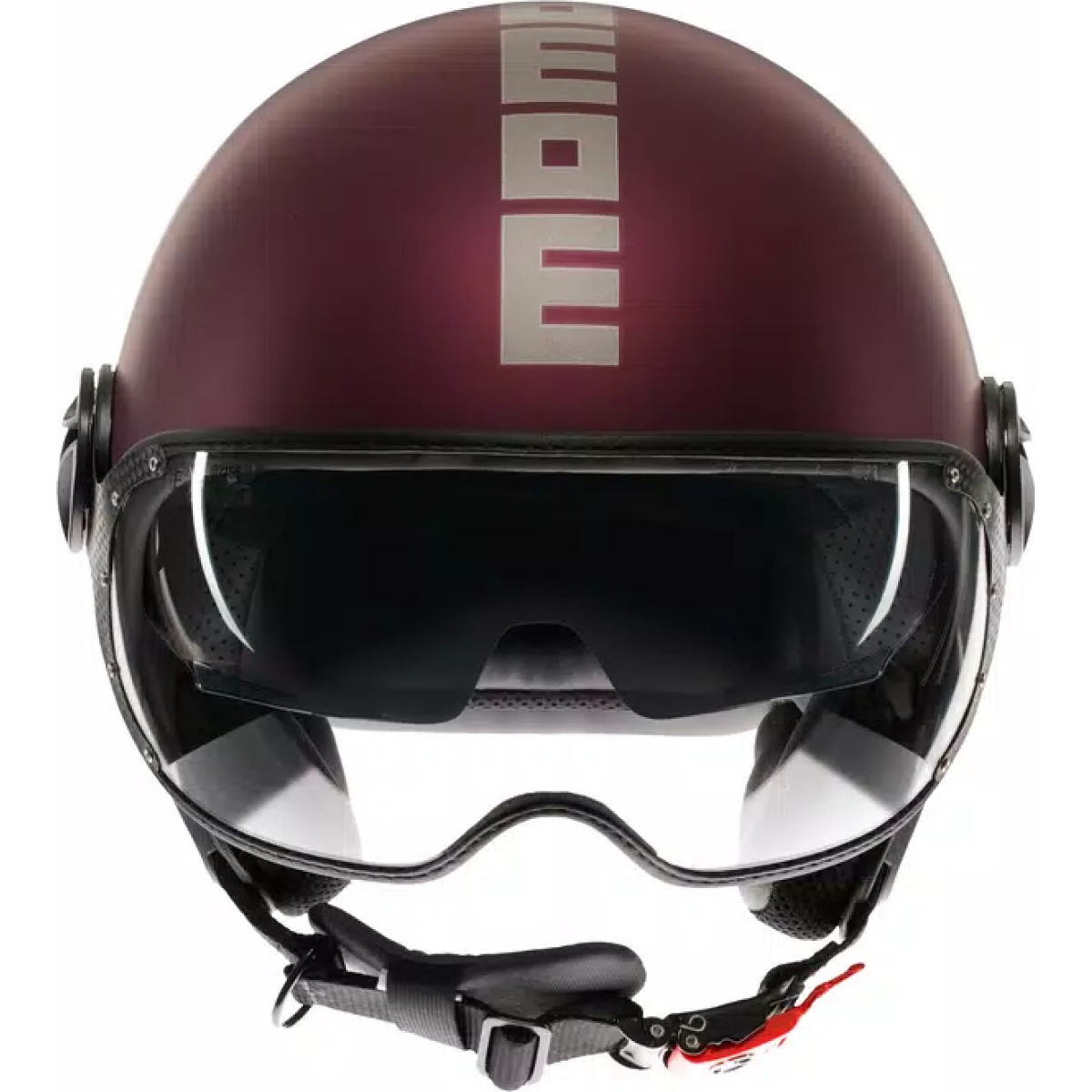 MOMODESIGN FGTR EVO MATT AMARENA / SILVER - JET HELMET WITH DUAL VISOR E2206